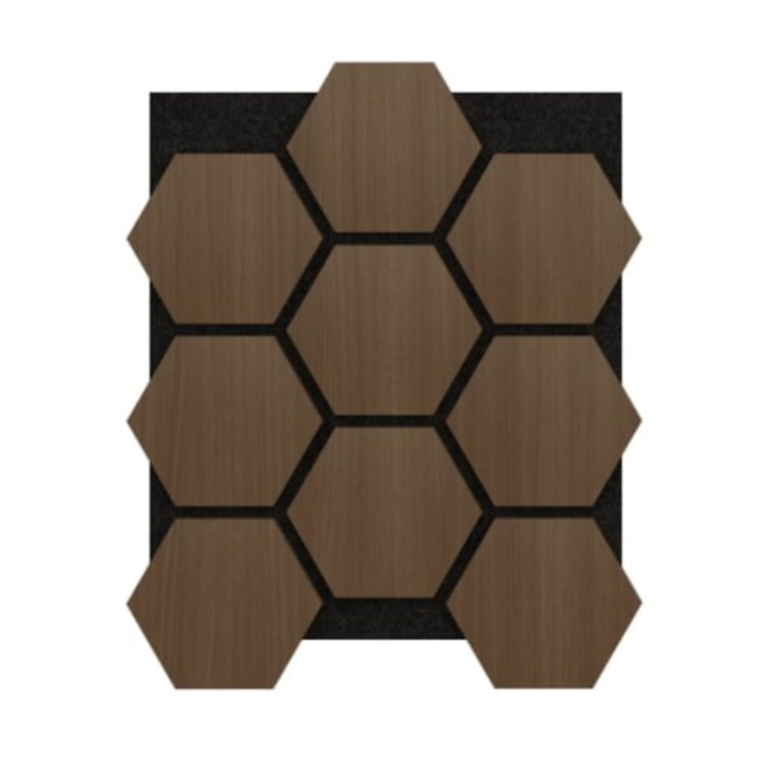 Acoustic Hexagon Panel Dark Oak - 76.8x63cm