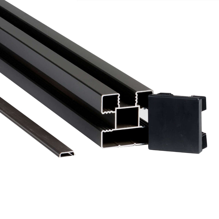 Tuinpaal aluminium antraciet 300 cm – Stevige modulaire paal voor montage van WPC schuttingsystemen