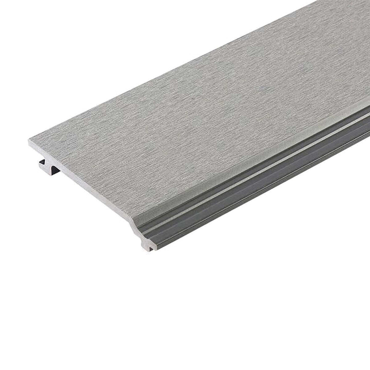 Rabatdeel grijs 400 cm – Extra lang composietdeel voor snelle montage van gevels, tuinwanden of tuinafscheidingen