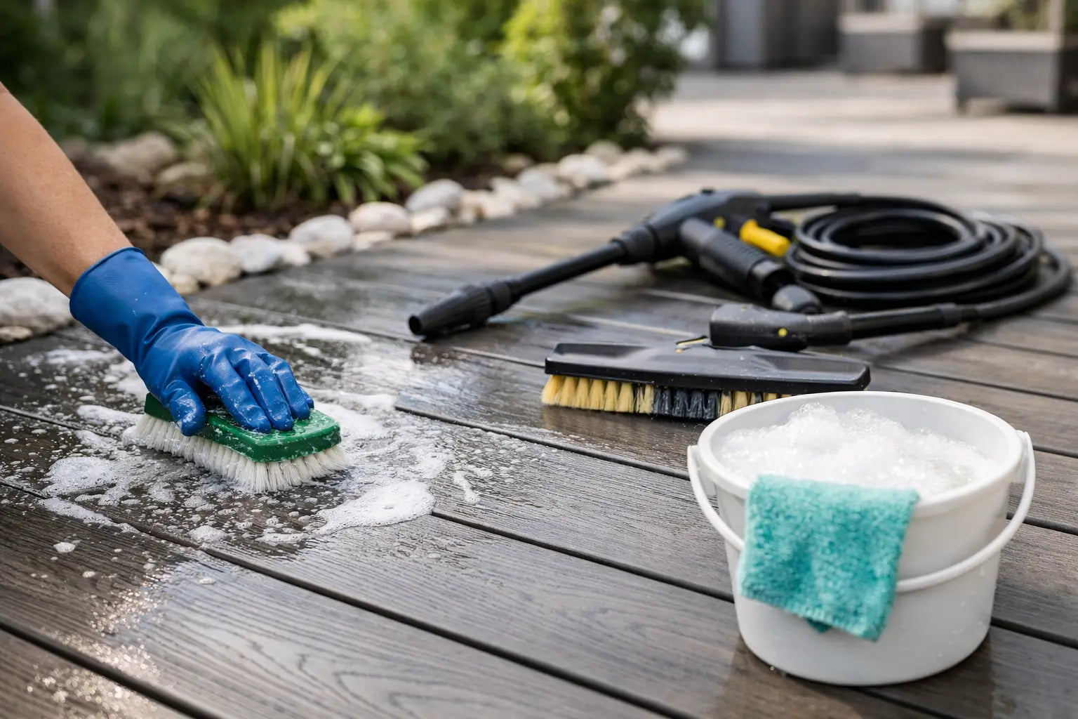 Composiet vlonder schoonmaken zonder gedoe