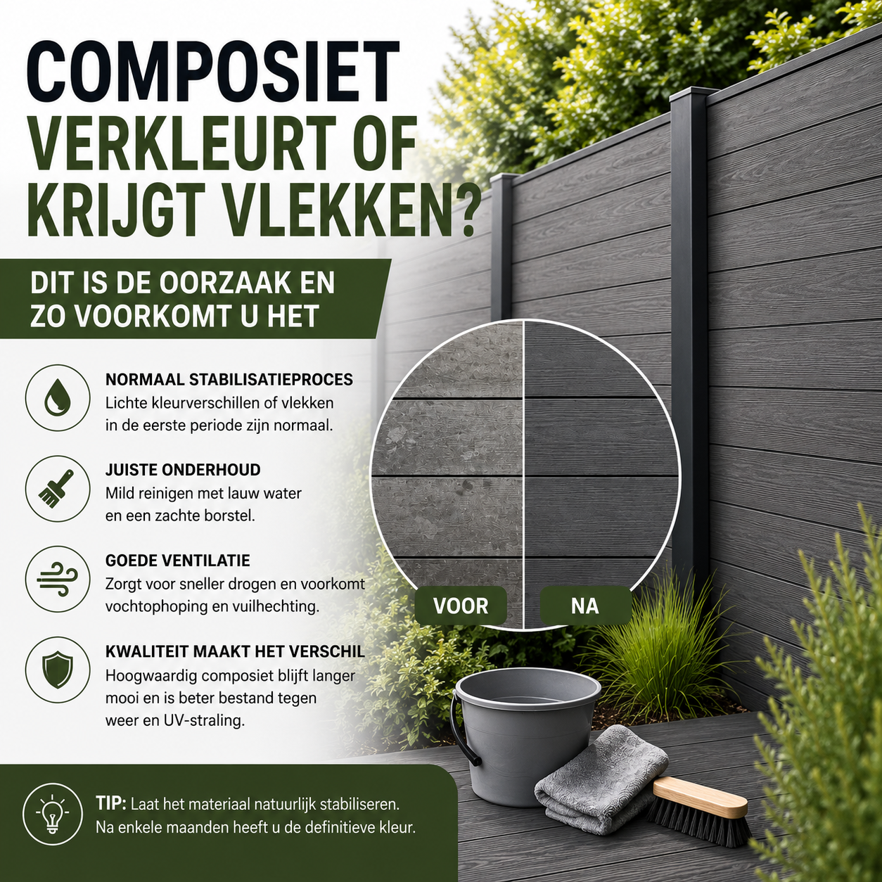 Waarom composiet verkleurt of vlekken krijgt (en hoe u dit voorkomt)