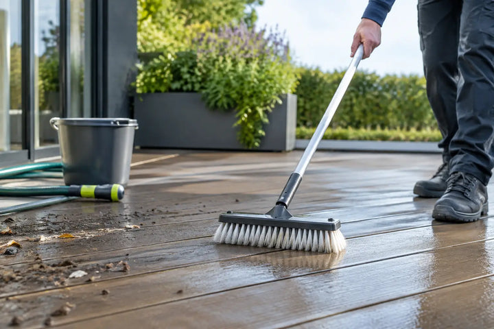 Terrasplanken schoonmaken na winter in 6 stappen