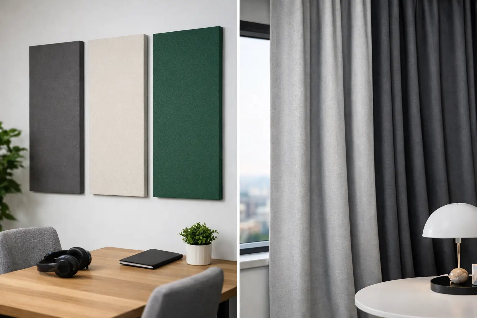 Akoestische panelen of gordijnen - wat werkt beter?