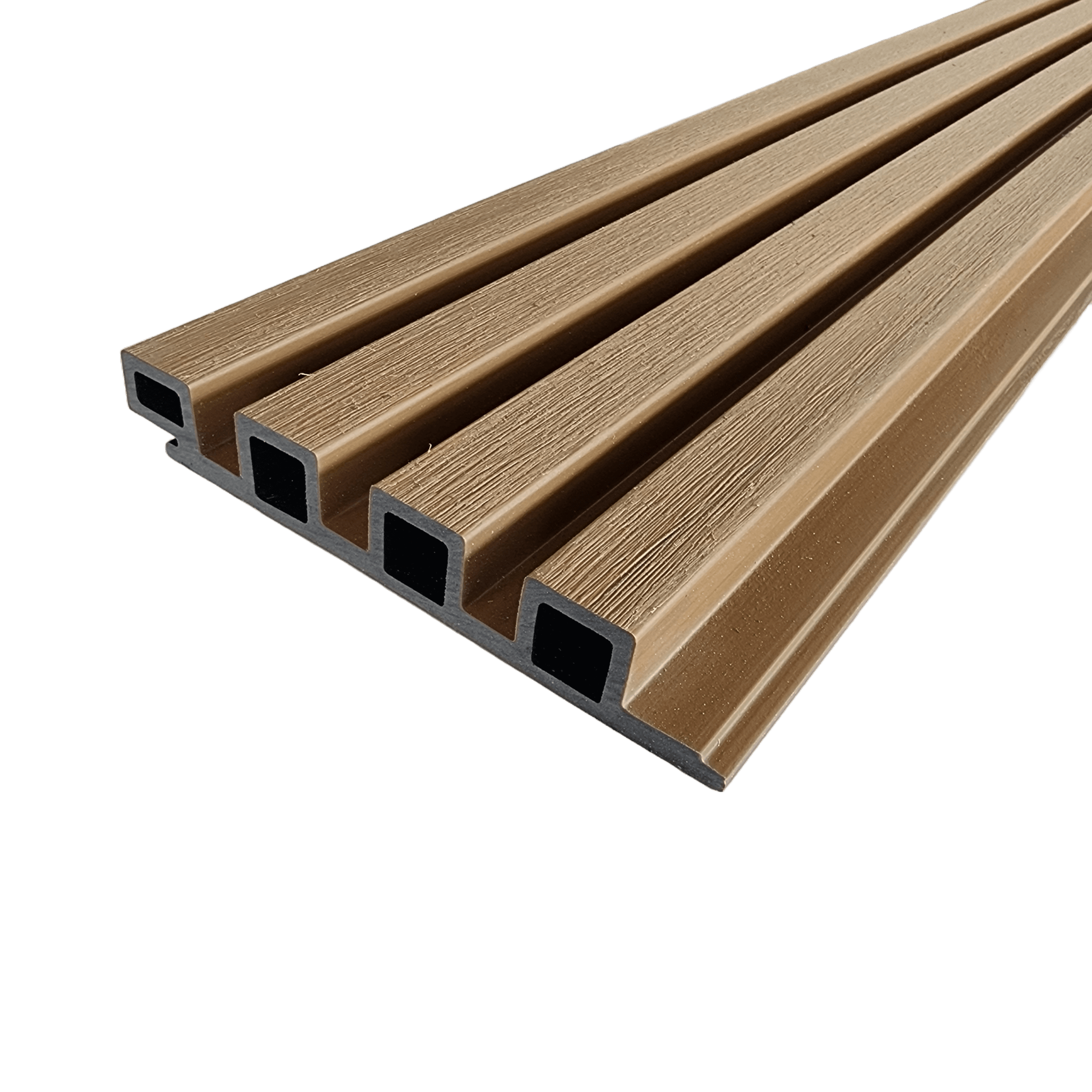 Rabatdeel rhombus eiken 290 cm – Horizontaal profiel met warme houtlook, perfect voor gevelbekleding met luxe design