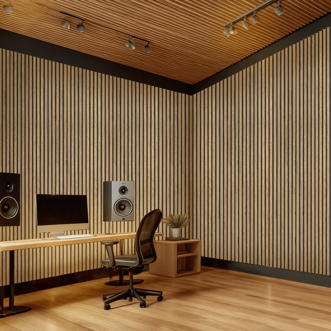 Akoestisch Wandpaneel Teak - 260x60cm