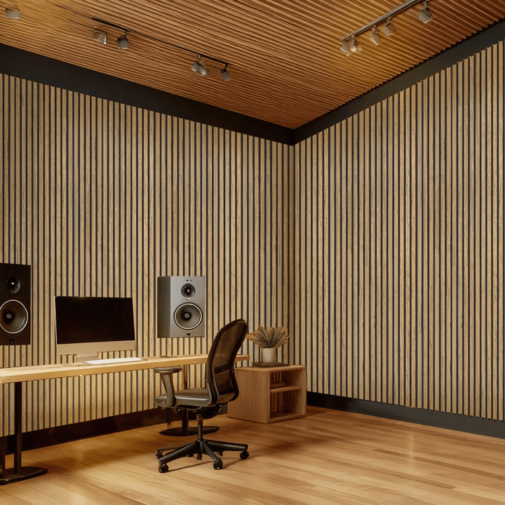 Akoestisch Wandpaneel Teak - 260x60cm