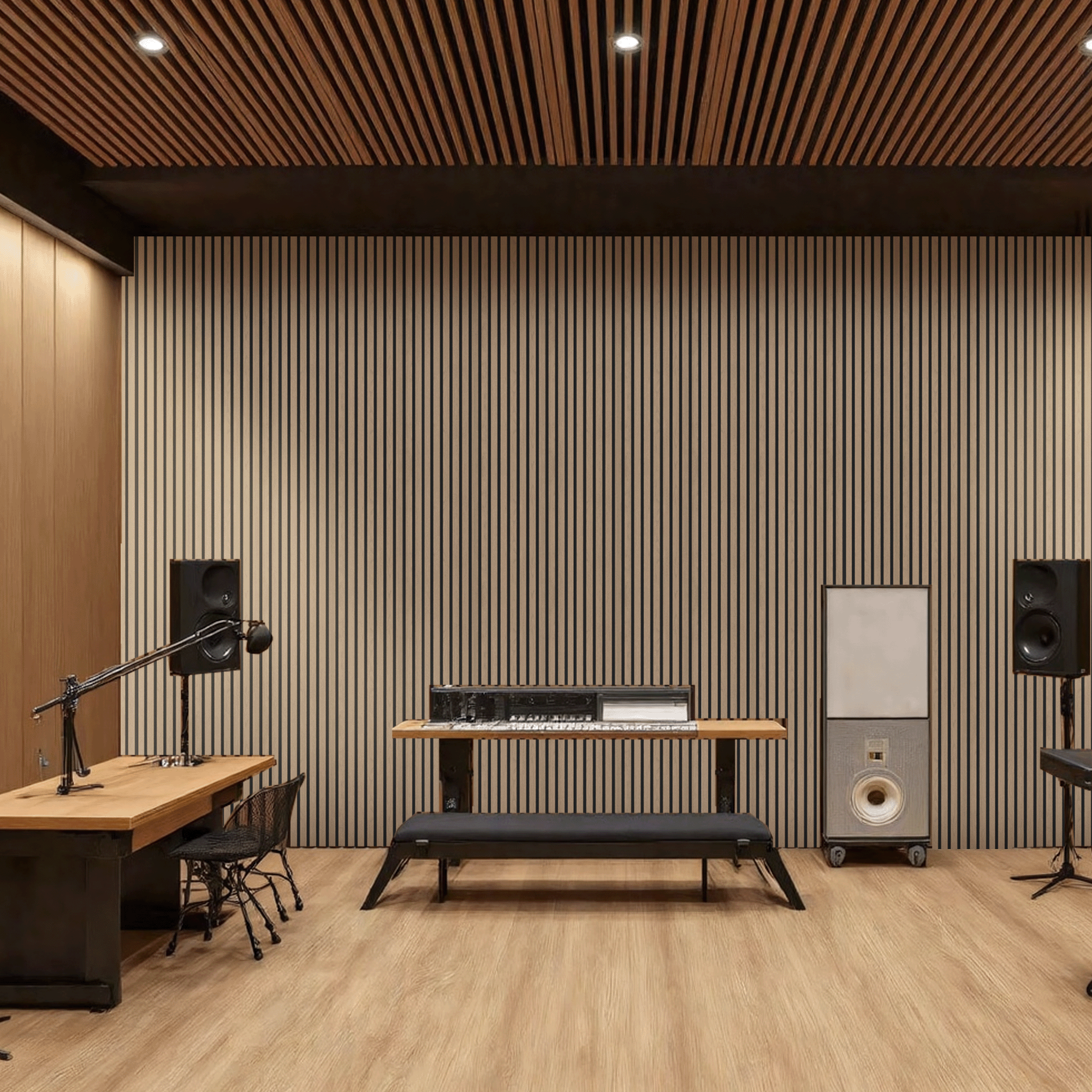 Akustisches Wandpaneel Walnuss - 260x60cm