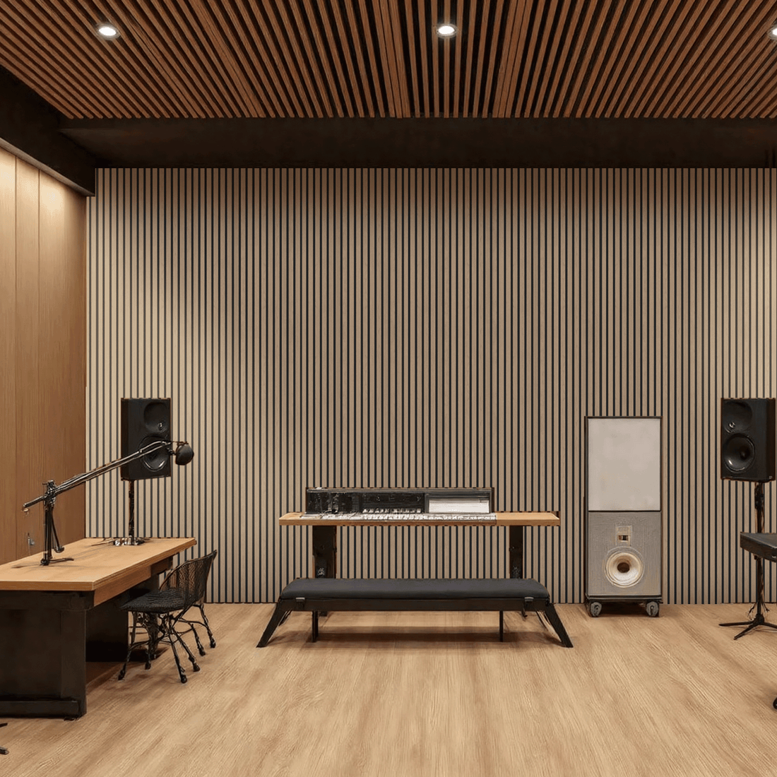 Akustisches Wandpaneel Walnuss - 260x60cm