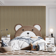 Wit eiken lattenpaneel van 260x60 cm voor woonkamer, kantoor of vergaderruimte