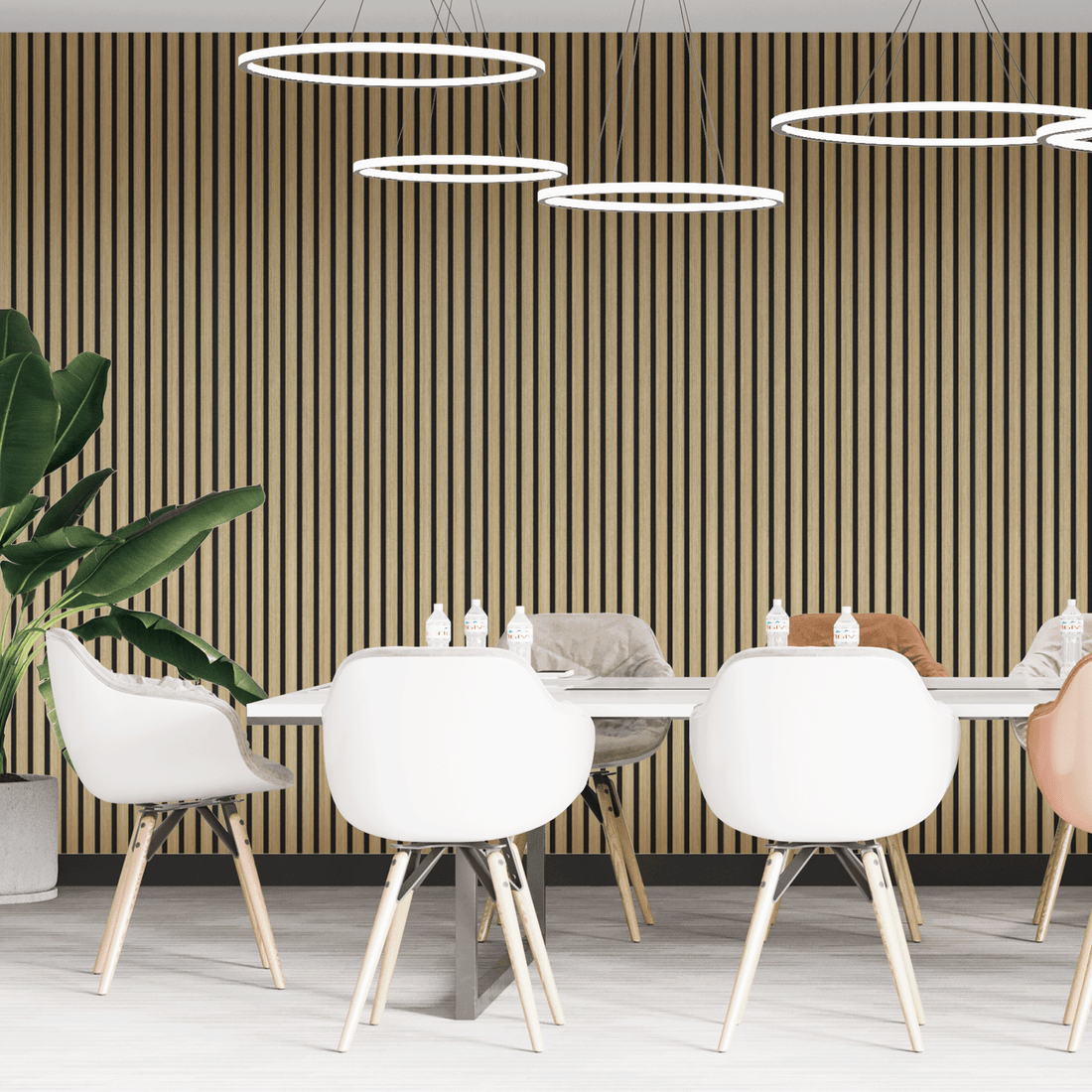 Akoestisch Wandpaneel Wit Eiken - 260x60cm