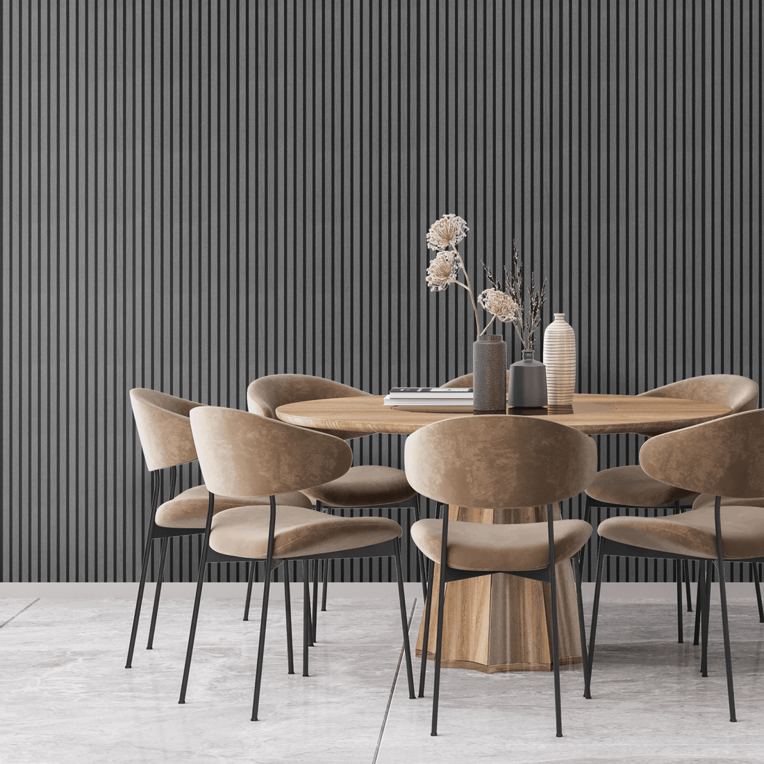 Akoestisch Wandpaneel Grijs Eiken - 260x60cm