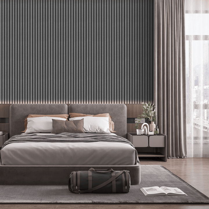 Akoestisch Wandpaneel Grijs Eiken - 260x60cm