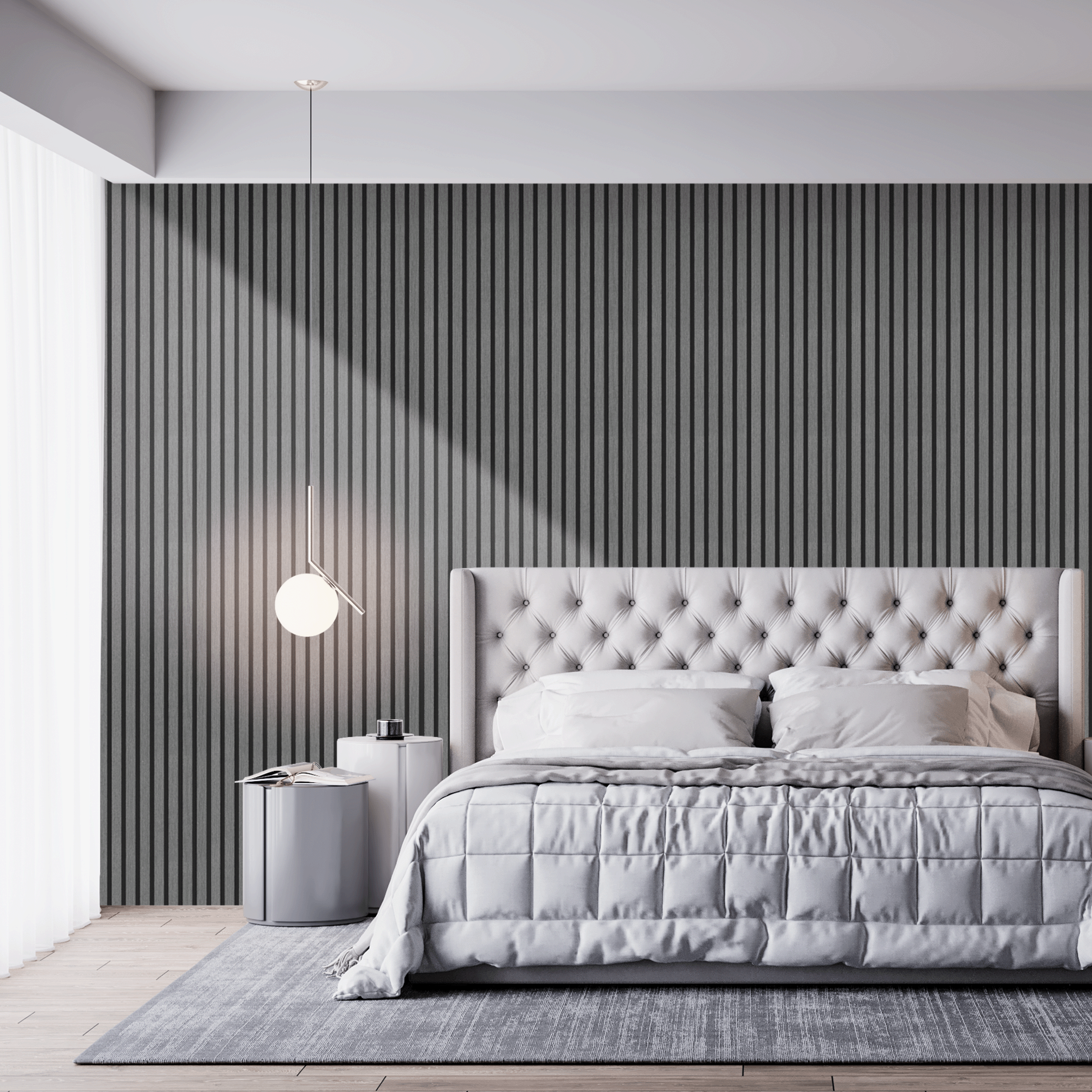 Akoestisch Wandpaneel Grijs Eiken - 260x60cm