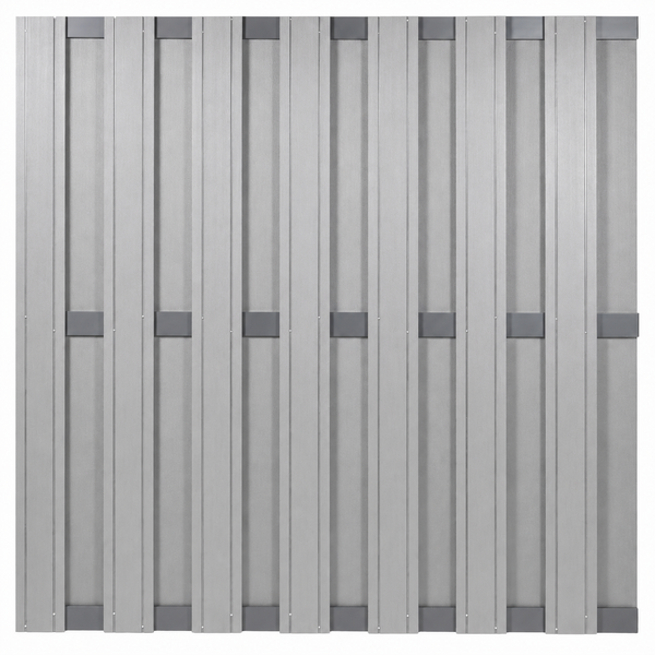 Composiet Schutting Grijs Topline 180x180 cm - Antraciet frame