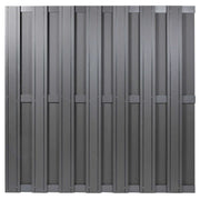 Composiet tuinscherm Topline antraciet van 180x180 cm met horizontale plankstructuur