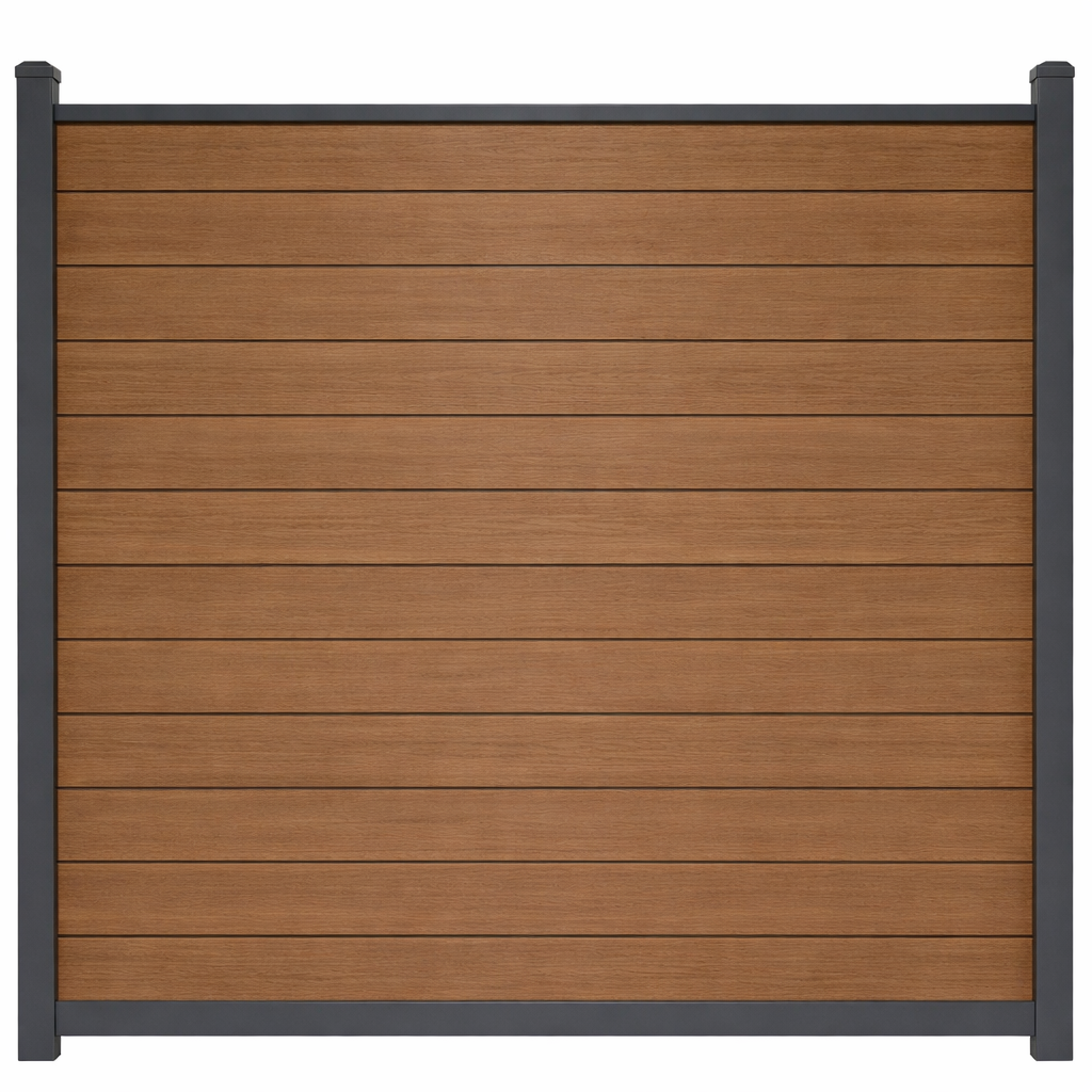 Composiet Schutting Houtnerf Eiken - Exclusive