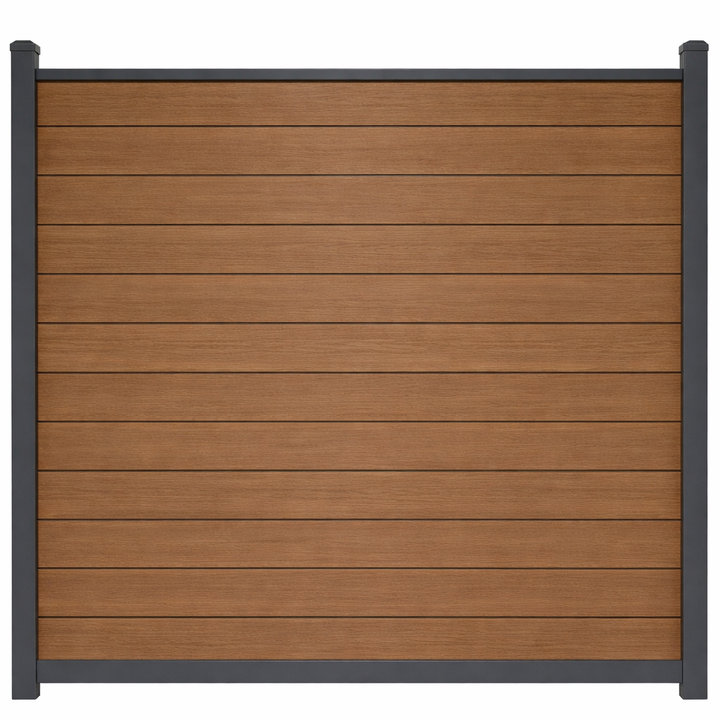 Composiet Schutting Houtnerf Eiken - Exclusive