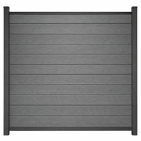Composiet Schutting Houtnerf Grijs Eiken - Exclusive (Tuinpalen niet inbegrepen)