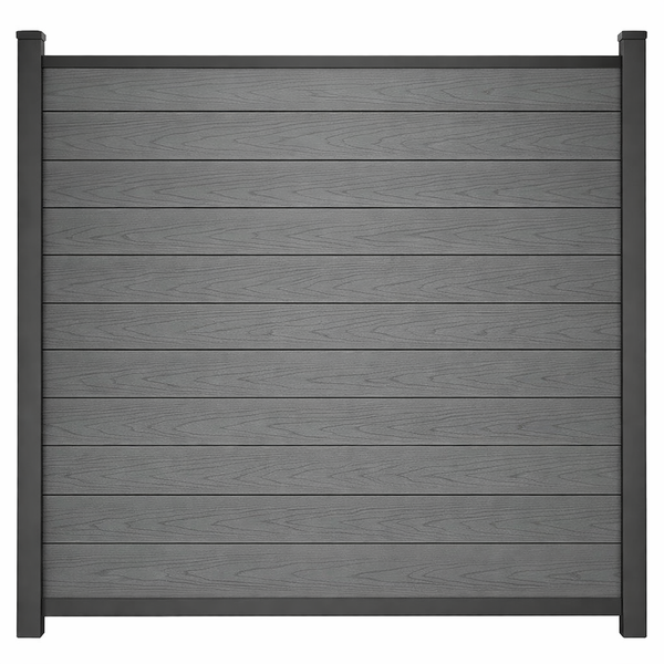 Composiet Schutting Houtnerf Grijs Eiken - Exclusive (Tuinpalen niet inbegrepen)