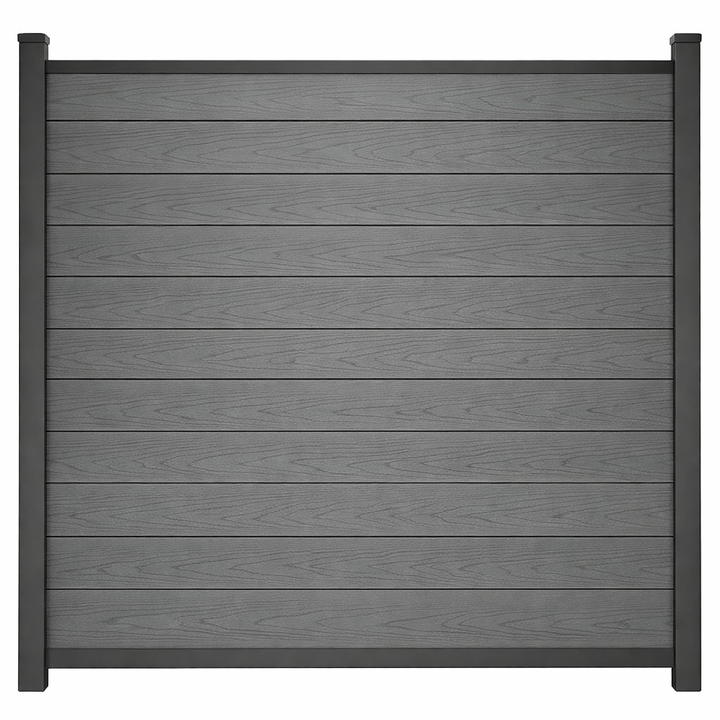 Composiet Schutting Houtnerf Grijs Eiken - Exclusive