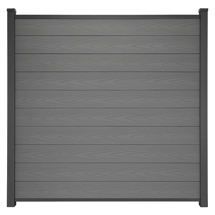 Composiet Schutting Houtnerf Grijs Eiken - Exclusive