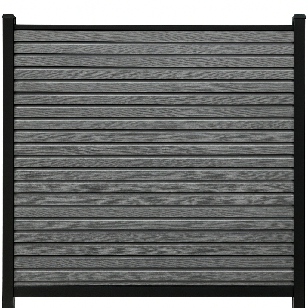 Composiet Schutting Rhombus Grijs Eiken - Exclusive