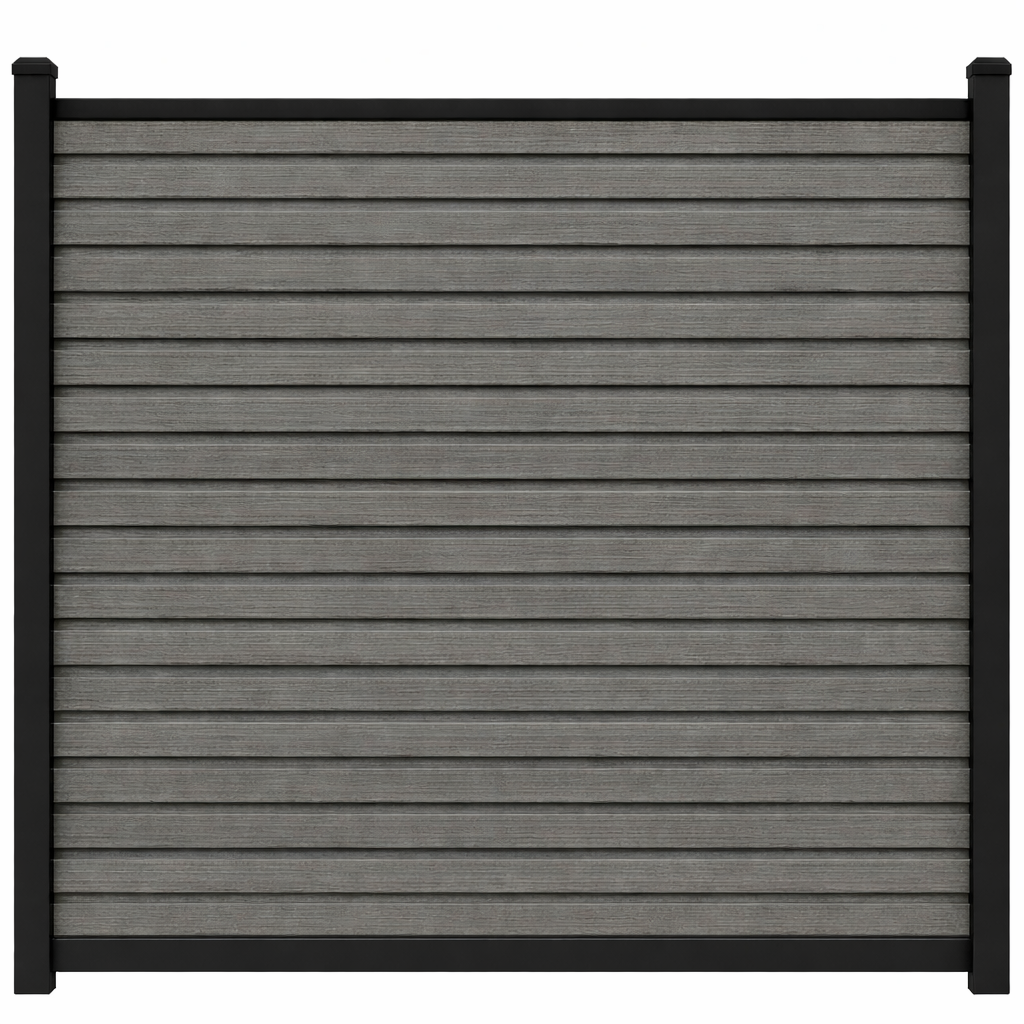 Composiet Schutting Rhombus Grijs Eiken - Exclusive