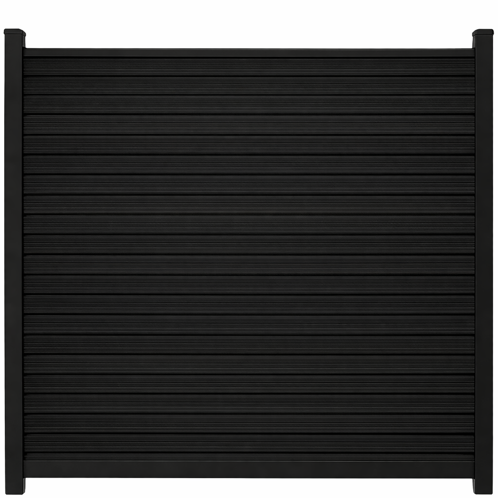 Composiet Schutting Rhombus Zwart Eiken - Exclusive