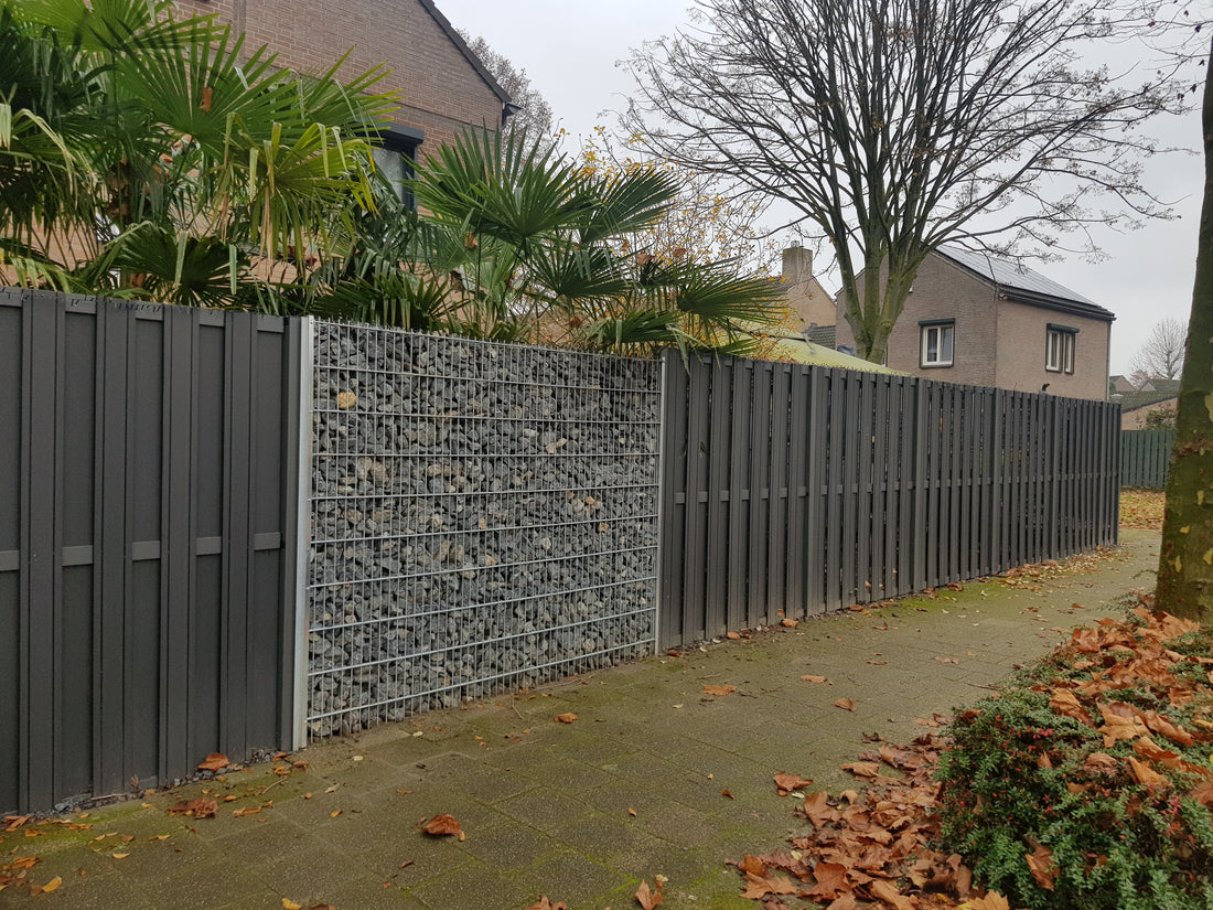 Composiet Schutting Antraciet Topline 180x180 cm - Antraciet frame