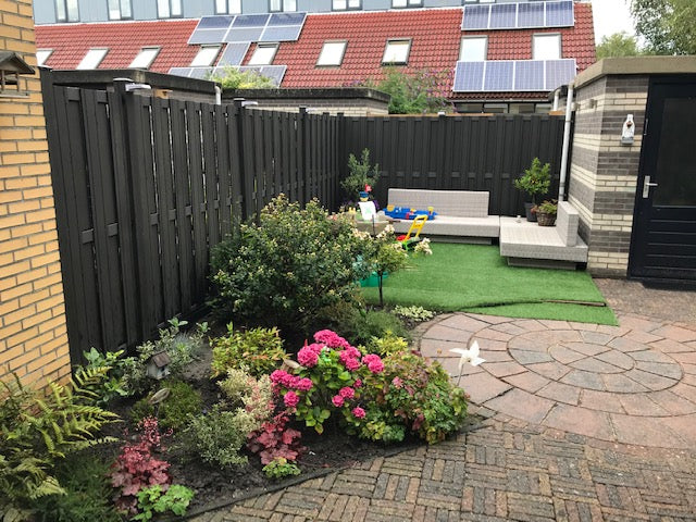 Composiet Schutting Antraciet Topline 180x180 cm - Antraciet frame