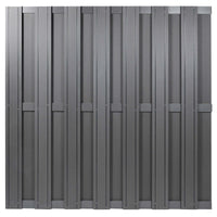 Topline schutting antraciet 180x180 cm – Composiet tuinscherm met stijlvol aluminium frame en moderne uitstraling
