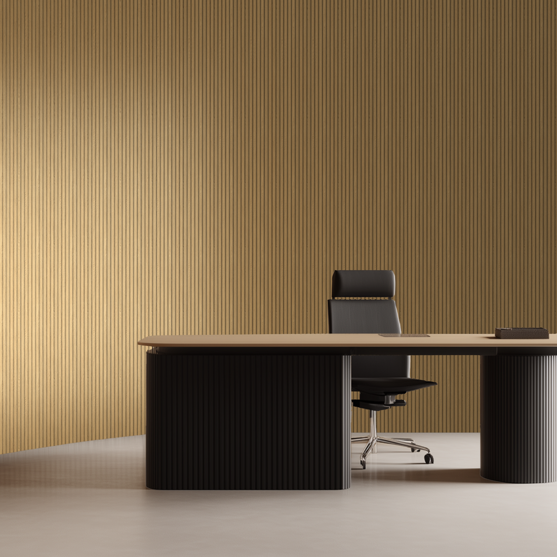 Flexibel Akoestisch Paneel Wit Eiken - 260x30cm