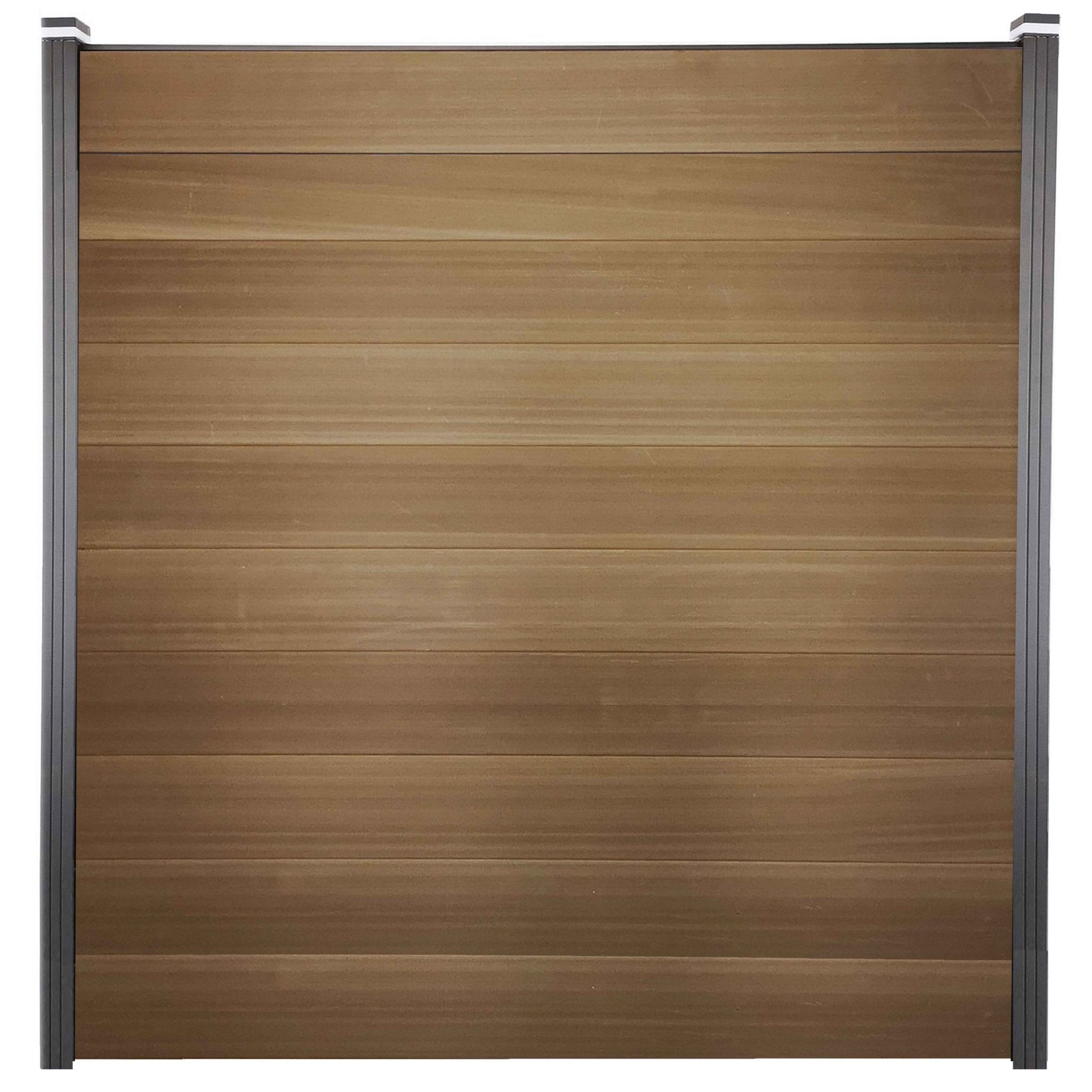 Tuinscherm bruin 180x200 cm – WPC paneel in warme houttint, ideaal voor moderne tuinafscheidingen