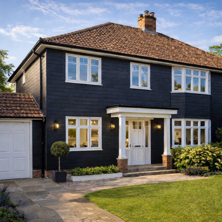 Rabatdeel Antraciet Houtnerf Co-Extrusion - 400x15.6x2.1 cm