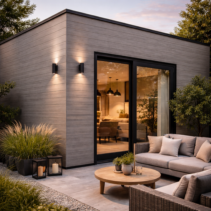 Rabatdeel Grijs - 400x15,6x2,1 cm