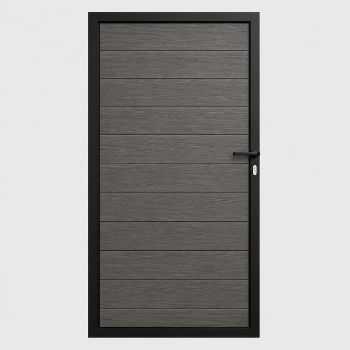 Composiet Tuindeur Houtnerf Zwart Eiken - Exclusive - 180x100cm