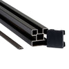 Tuinpaal aluminium antraciet 300 cm – Stevige modulaire paal voor montage van WPC schuttingsystemen