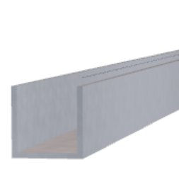 Aluminium U-Profiel voor wandmontage tuinschermen